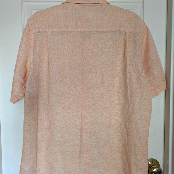 Weatherproof Men's Casual Button Down Shirt - Light Orange - Picture 3 of 6